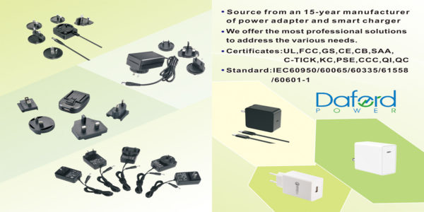 Manufacturer of Power adapter Power supply -- DAFORD
